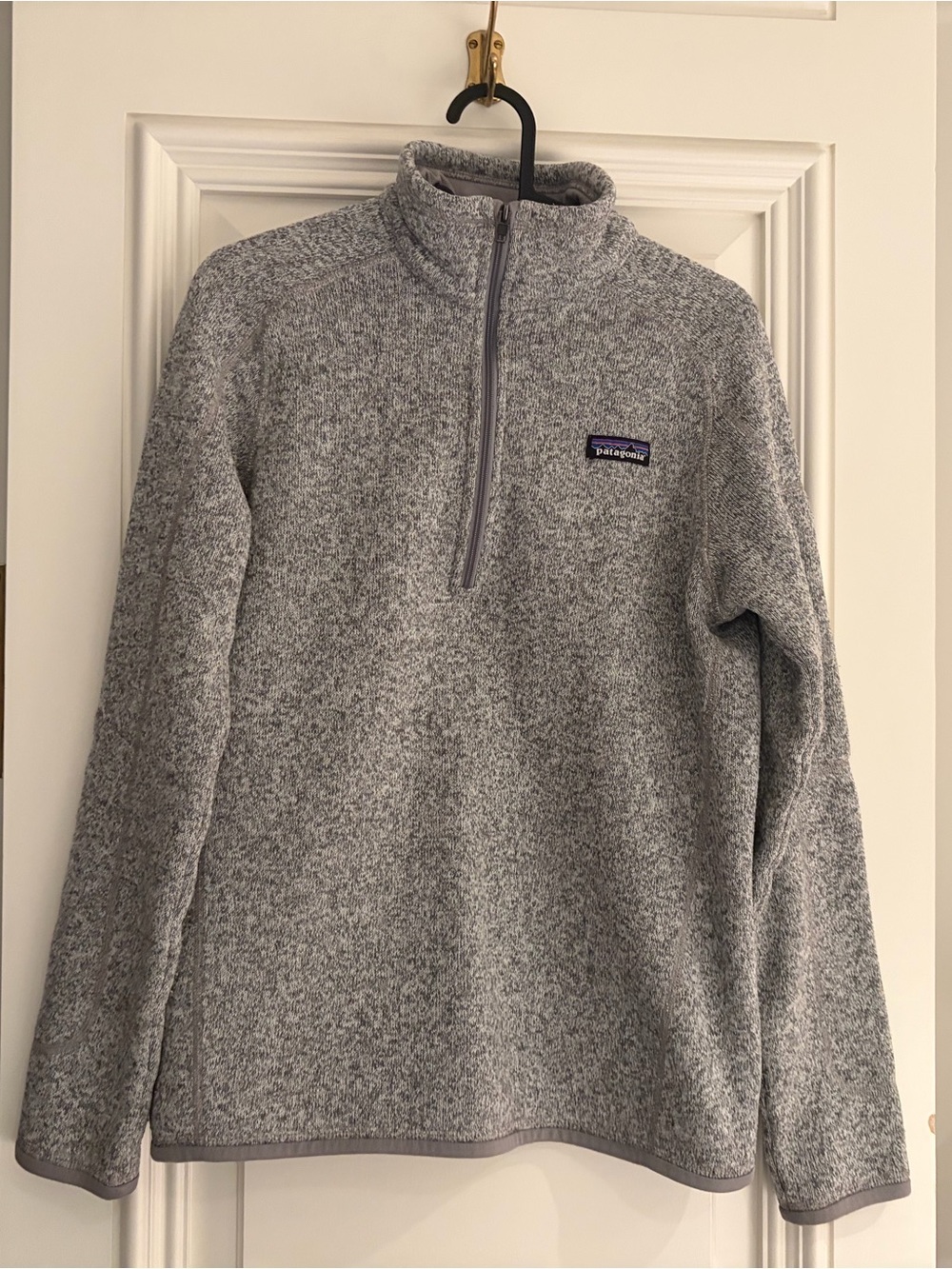 Patagonia Women Light Gray Half-Zip Fleece Pullover Medium Better Sweater